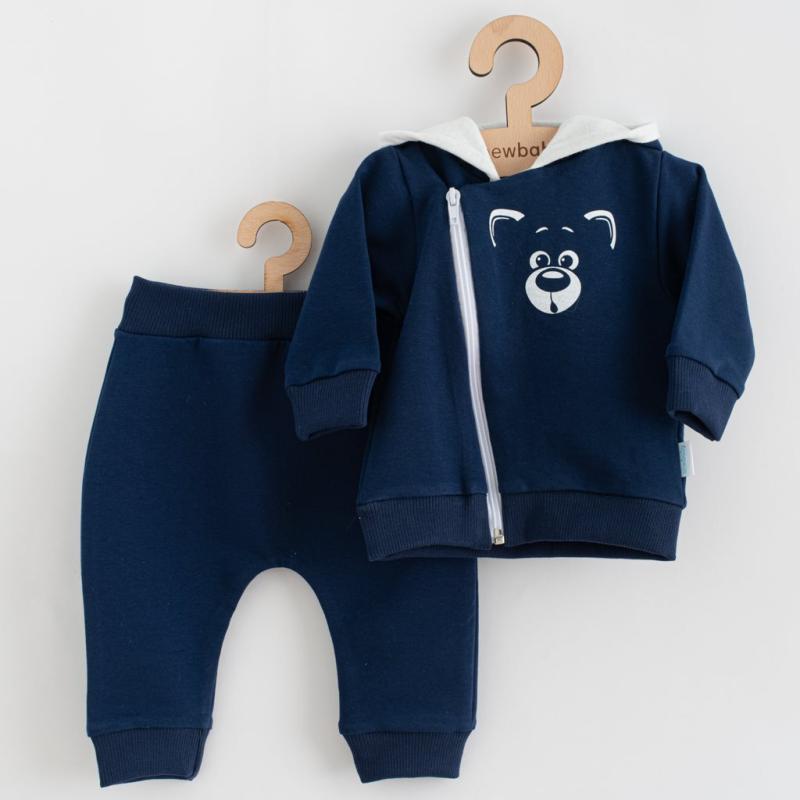Dojčenské tepláčky a mikinka New Baby Animals Bear modrá / 86 (12-18m)