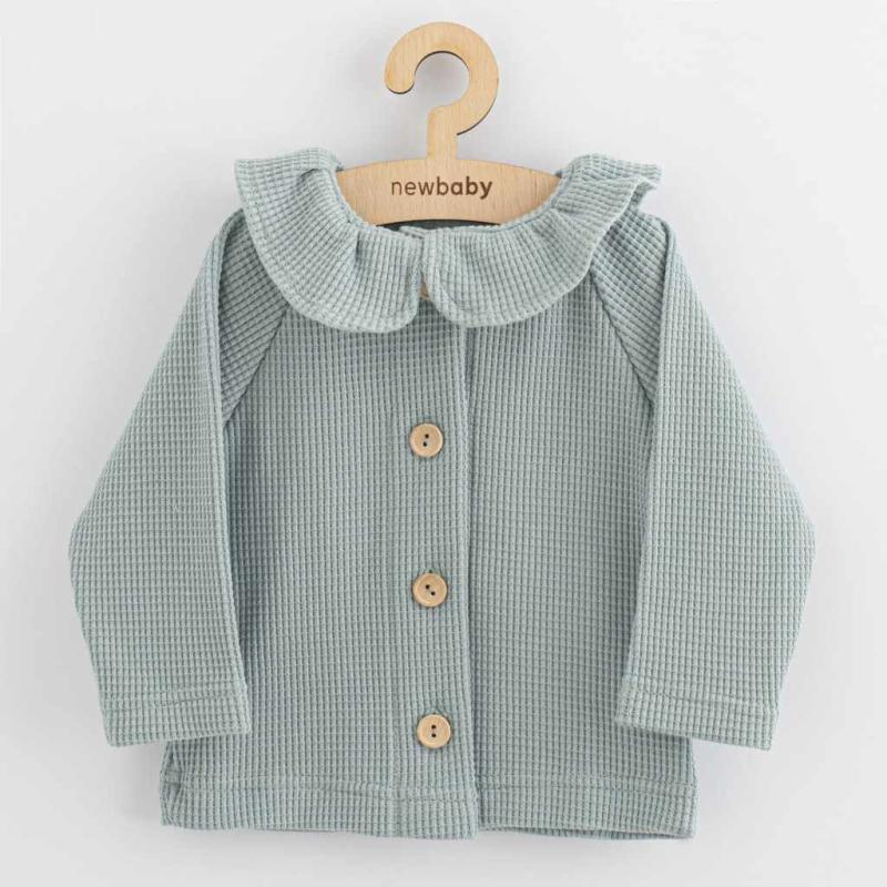 Dojčenský kabátik na gombíky New Baby Luxury clothing Laura sivý / 92 (18-24m)
