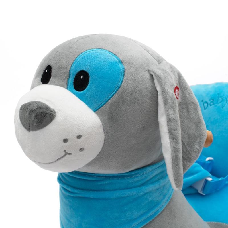 Hojdacia hračka s melódiou Baby Mix psík modrý