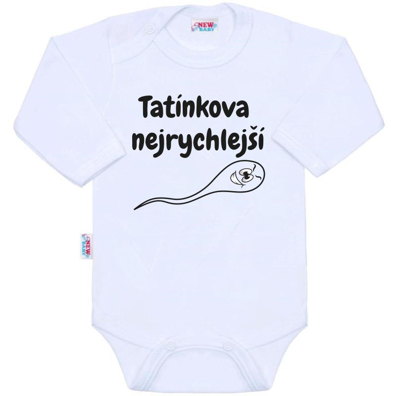 Body s potlačou New Baby Tatínkova nejrychlejší / 80 (9-12m)