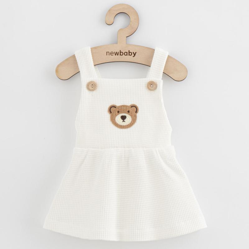 Dojčenská sukienka na traky New Baby Luxury clothing Laura biela / 80 (9-12m)
