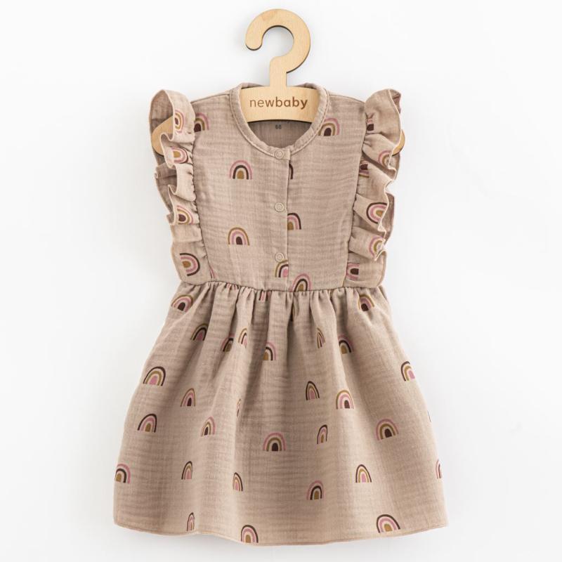Letné dojčenské mušelínové šaty New Baby Rainbow / 62 (3-6m)
