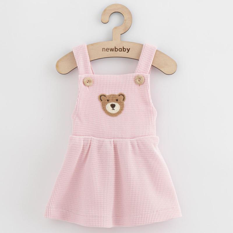 Dojčenská sukienka na traky New Baby Luxury clothing Laura ružová / 92 (18-24m)