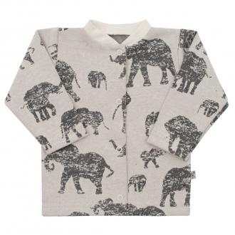 Dojčenský kabátik Baby Service Slony sivý / 68 (4-6m)