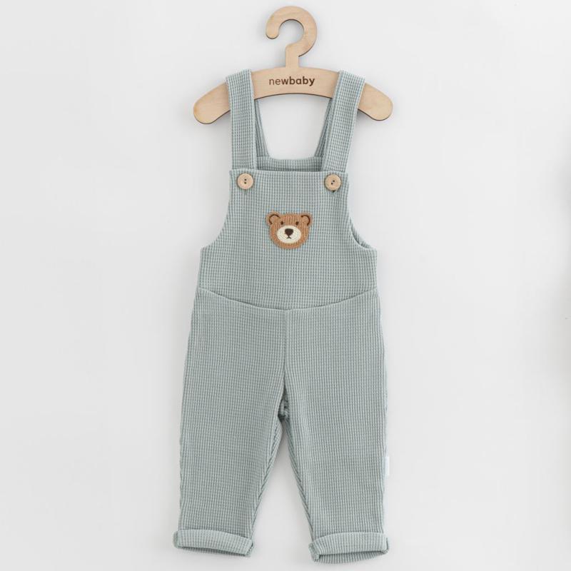 Dojčenské zahradníčky New Baby Luxury clothing Oliver sivé / 74 (6-9m)