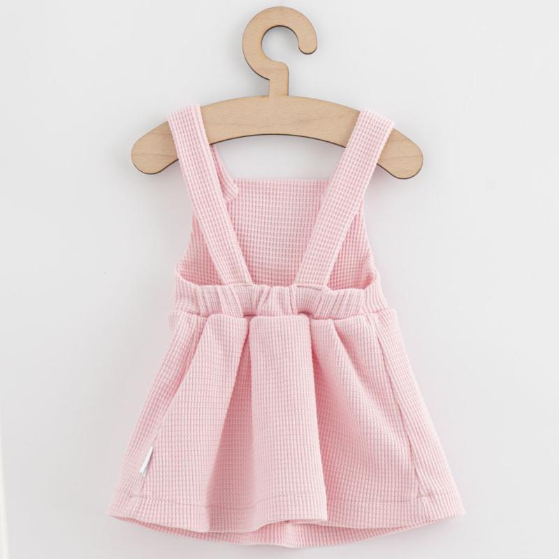 Dojčenská sukienka na traky New Baby Luxury clothing Laura ružová / 74 (6-9m)