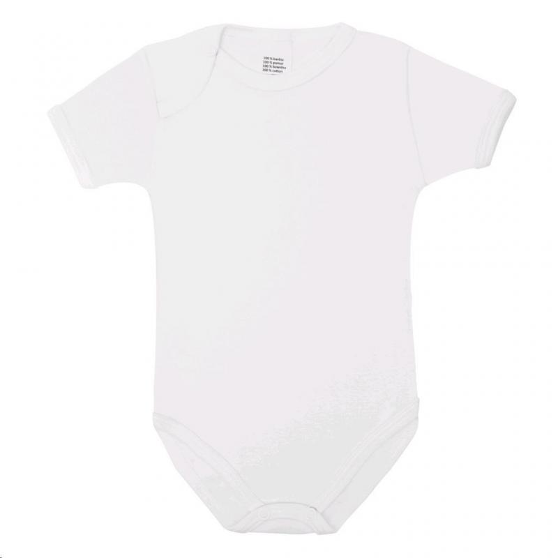 Luxusné bavlnené body krátky rukáv New Baby - biele / 98 (2-3 r)