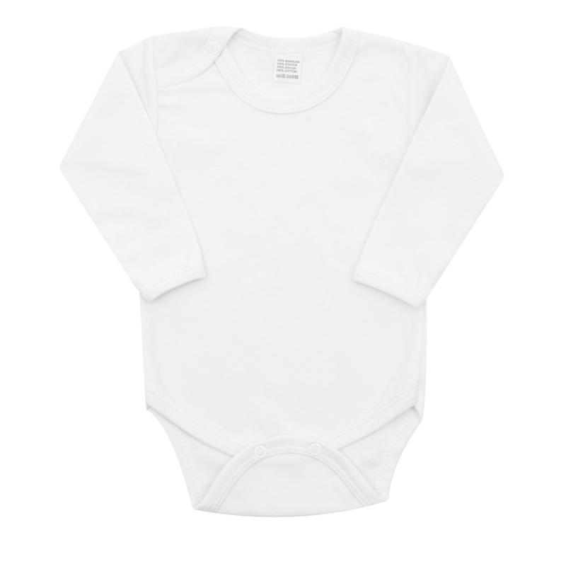 Luxusné bavlnené body dlhý rukáv New Baby - biele / 62 (3-6m)