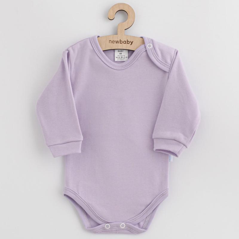 Dojčenské bavlnené body New Baby fialová / 56 (0-3m)