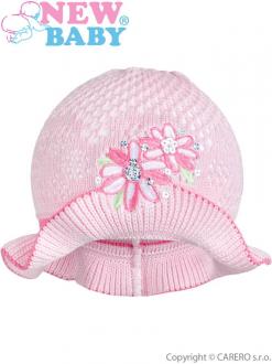 Pletený klobúčik New Baby ružovo-ružovy / 104 (3-4r)