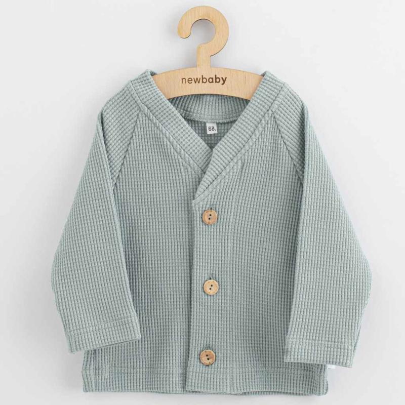 Dojčenský kabátik na gombíky New Baby Luxury clothing Oliver sivý / 80 (9-12m)
