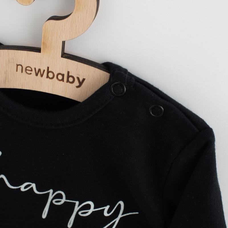 Dojčenské bavlnené body s krátkym rukávom New Baby Be Happy / 56 (0-3m)