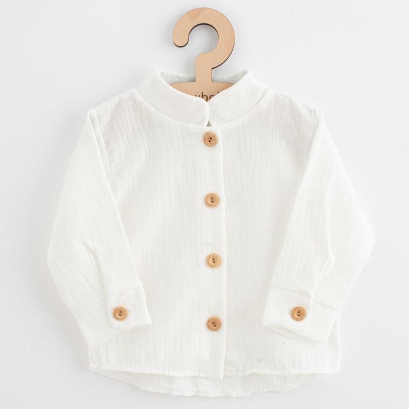 Dojčenská mušelínová košeľa New Baby Soft dress béžová / 62 (3-6m)