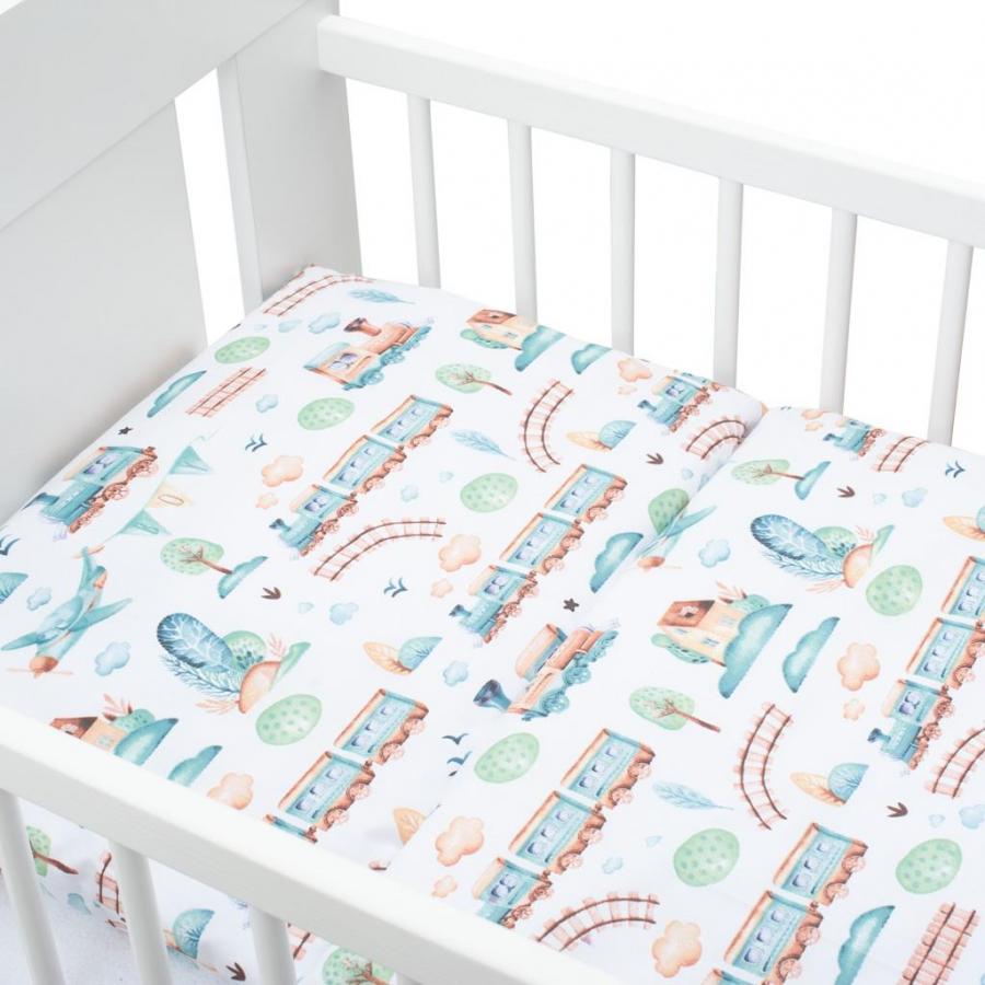 2-dielné posteľné obliečky New Baby 100/135 cm vláčik