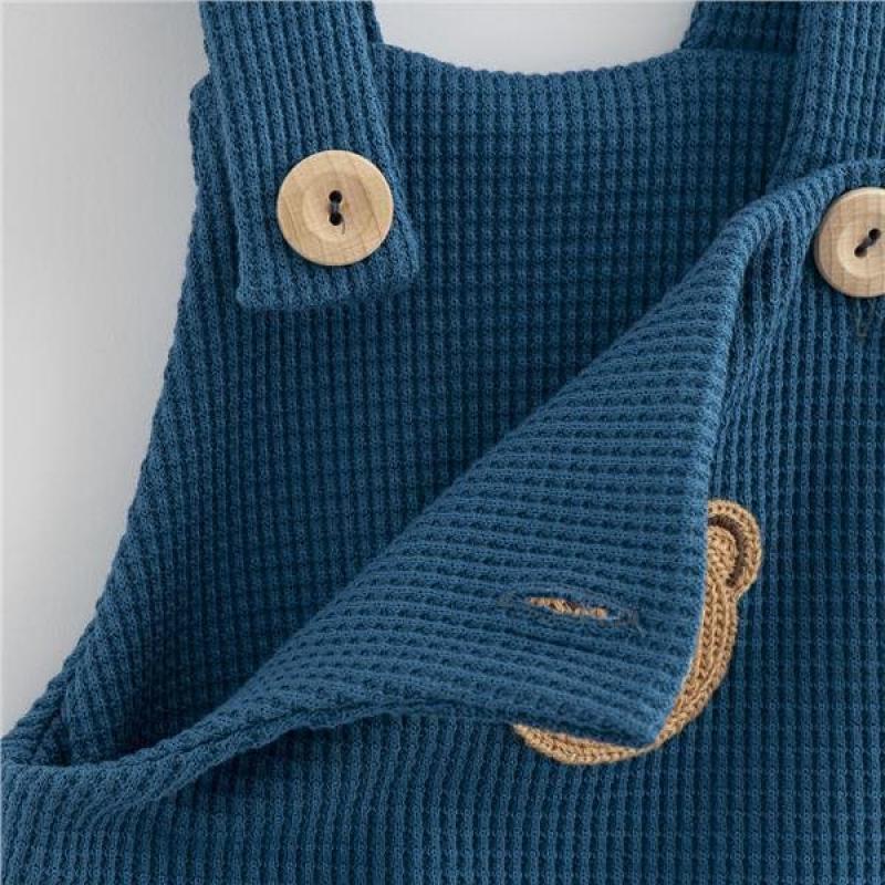 Dojčenské zahradníčky New Baby Luxury clothing Oliver modré / 68 (4-6m)
