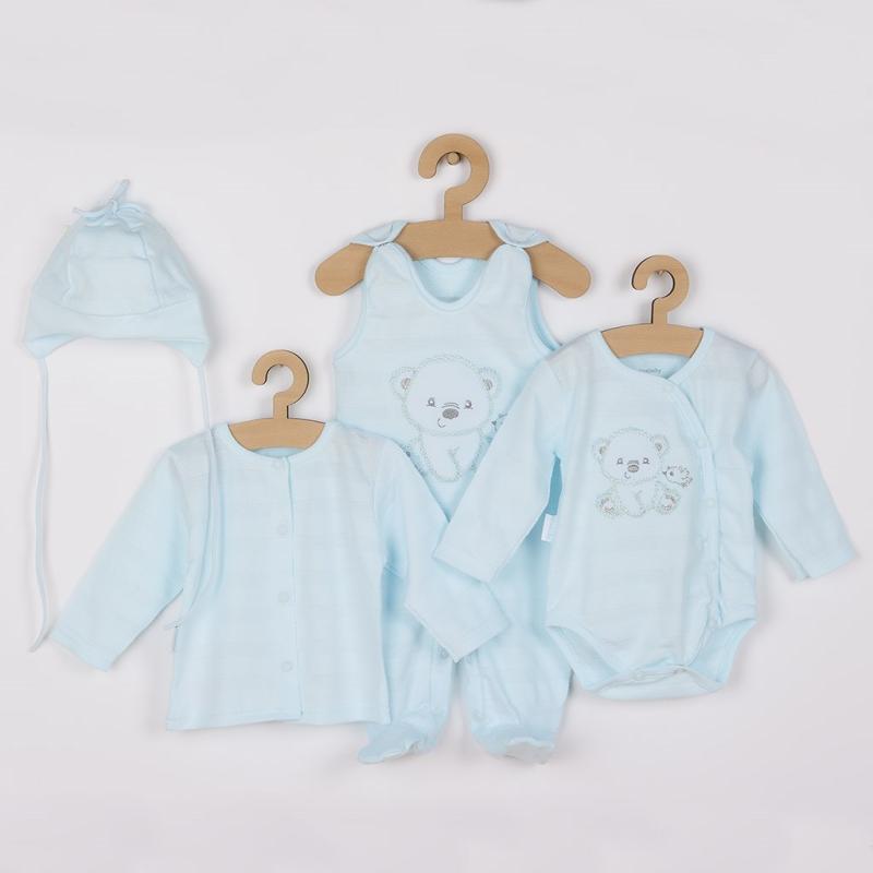 Dojčenská súprava do pôrodnice New Baby Sweet Bear modrá / 50