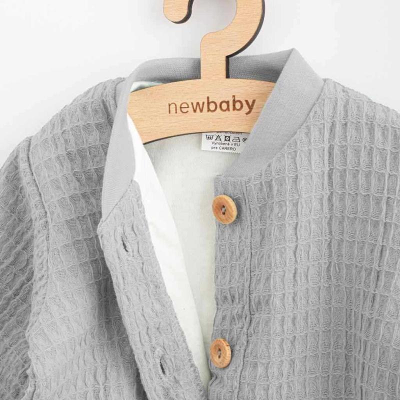 Dojčenský mušelínový kabátik New Baby Comfort clothes sivá / 80 (9-12m)
