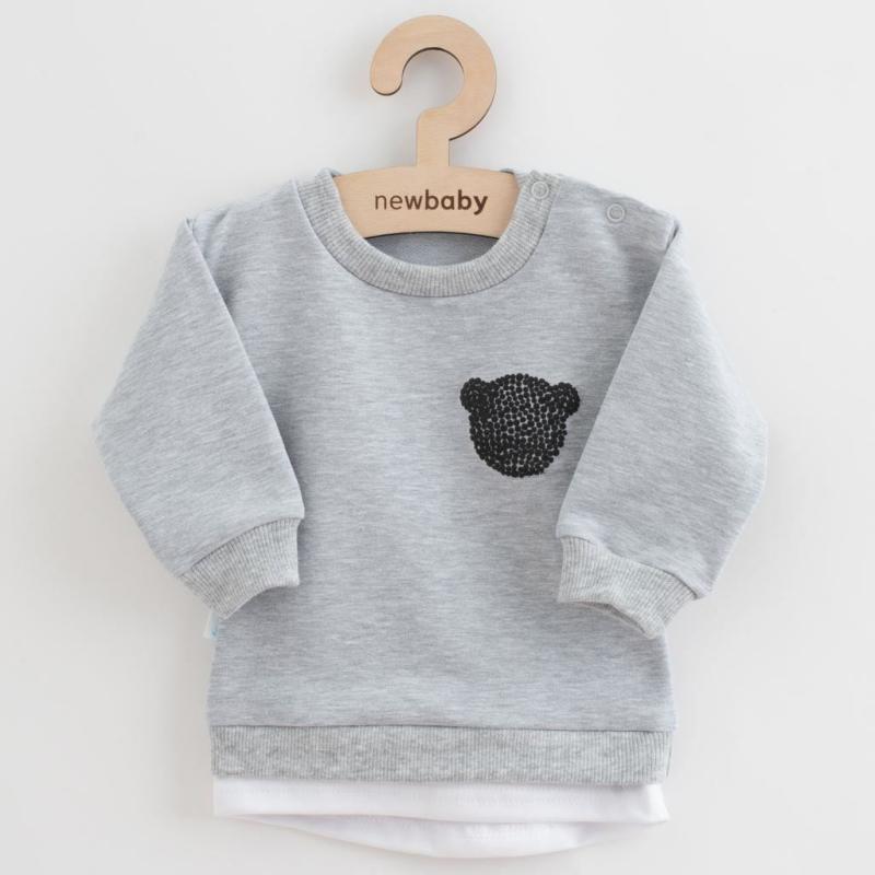 Dojčenská súprava tričko a tepláčky New Baby Brave Bear ABS sivá / 74 (6-9m)
