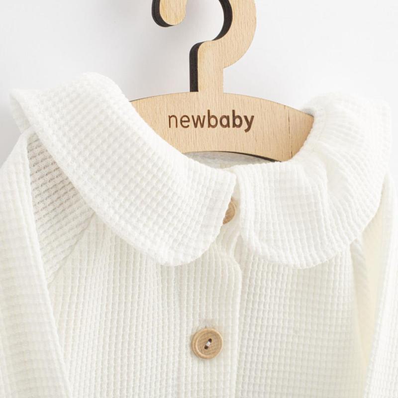 Dojčenský kabátik na gombíky New Baby Luxury clothing Laura biely / 86 (12-18m)