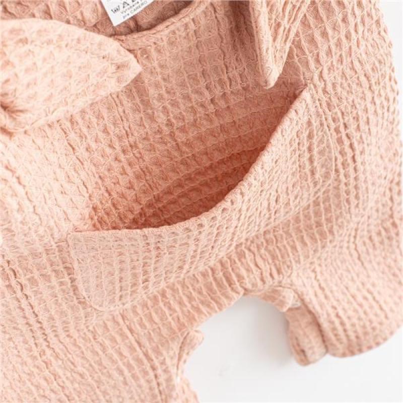 Dojčenské mušelínové zahradníčky New Baby Comfort clothes ružová / 68 (4-6m)