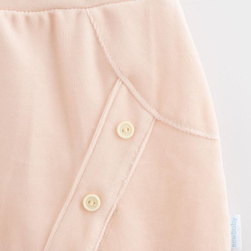 Dojčenské semiškové tepláky New Baby Suede clothes svetlo ružová / 62 (3-6m)