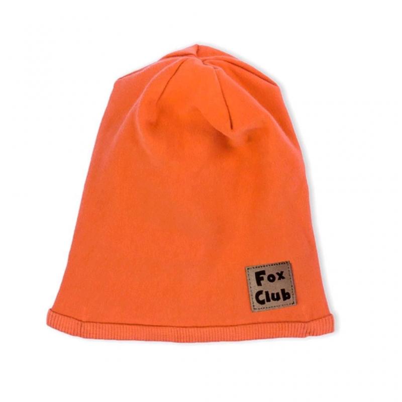 Dojčenská bavlnená čiapočka Nicol Fox Club oranžová / 80/86