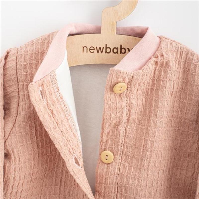 Dojčenský mušelínový kabátik New Baby Comfort clothes ružová / 56 (0-3m)
