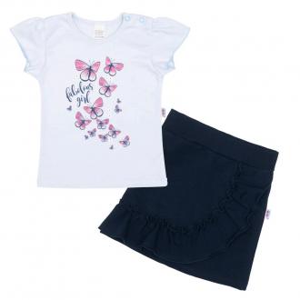Dojčenské tričko so sukienkou New Baby Butterflies modrá / 92 (18-24m)