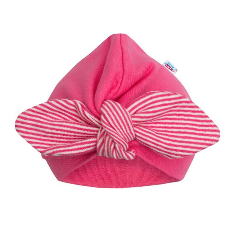 Dievčenská čiapočka turban New Baby For Girls stripes / 74 (6-9m)
