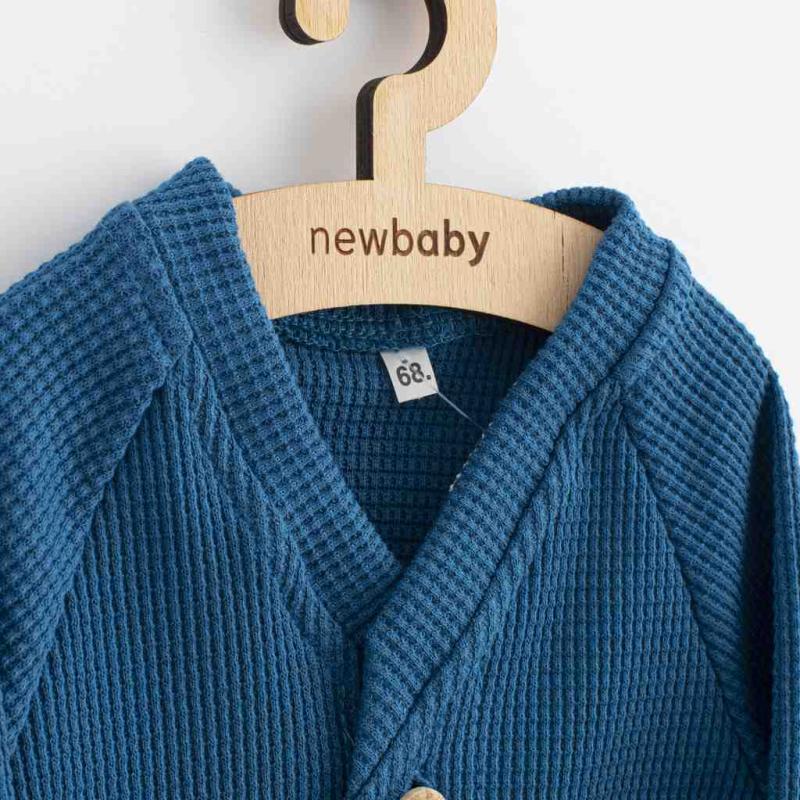 Dojčenský kabátik na gombíky New Baby Luxury clothing Oliver modrý / 68 (4-6m)