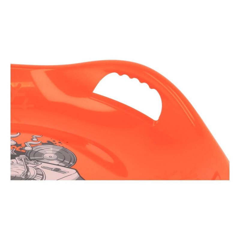 Sánkovací tanier Baby Mix 60 cm Snowflake MUSIC oranžový