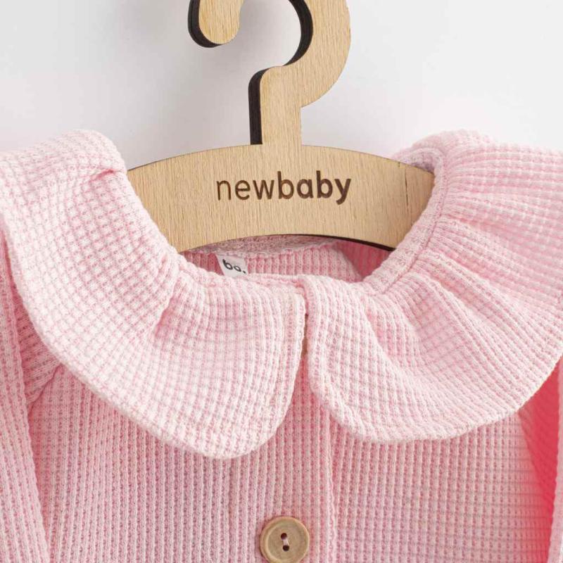 Dojčenský kabátik na gombíky New Baby Luxury clothing Laura ružový / 68 (4-6m)