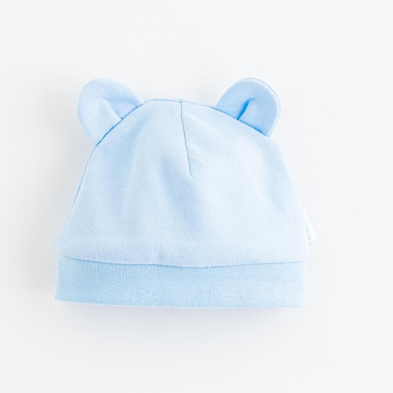 Dojčenská bavlnená čiapočka New Baby Kids modrá / 80 (9-12m)