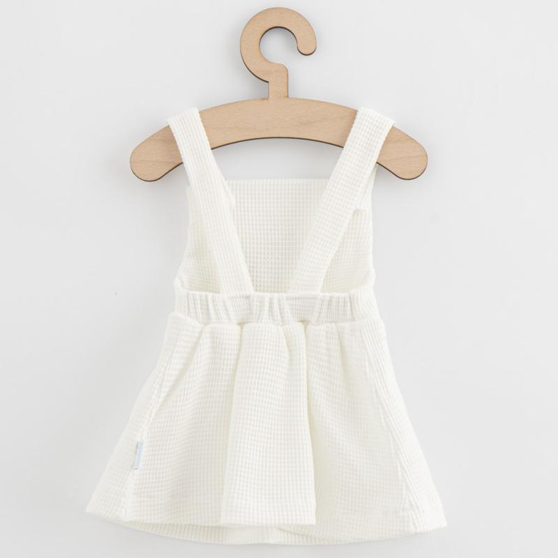 Dojčenská sukienka na traky New Baby Luxury clothing Laura biela / 56 (0-3m)