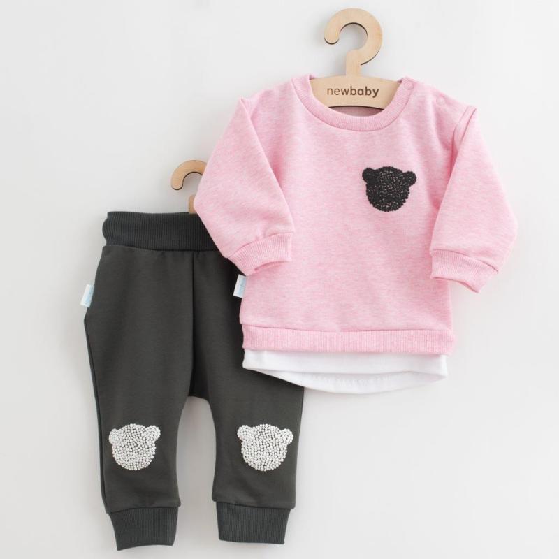 Dojčenská súprava tričko a tepláčky New Baby Brave Bear ABS ružová / 62 (3-6m)