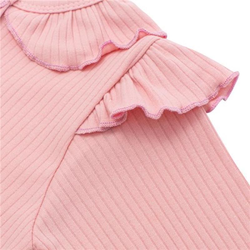 Dojčenský bavlnený overal New Baby Stripes ružový / 80 (9-12m)