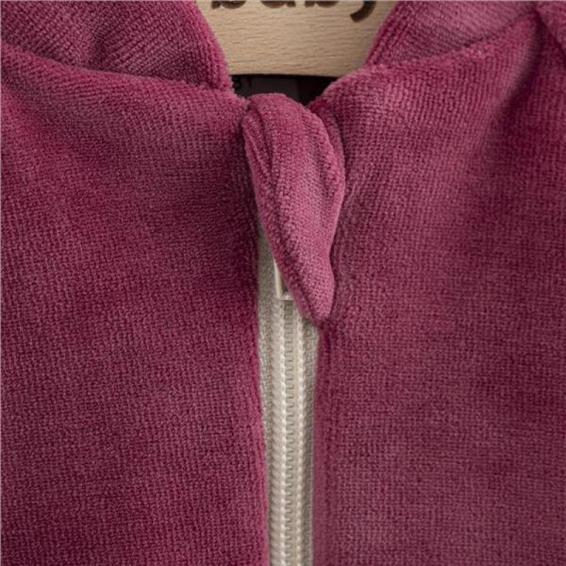 Dojčenská semišková mikina New Baby Suede clothes ružovo fialová / 62 (3-6m)