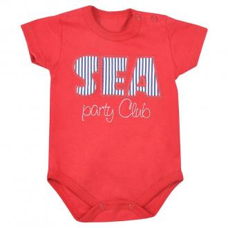 Dojčenské letné body Koala Sea Party červené / 68 (4-6m)