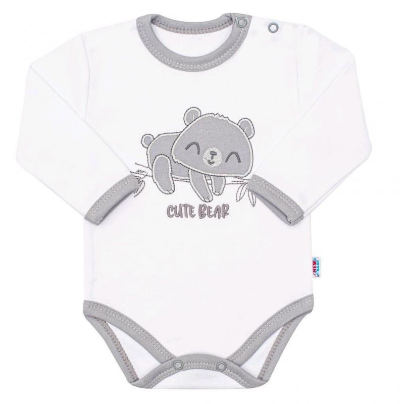 Dojčenské bavlnené body s dlhým rukávom New Baby Cute Bear / 86 (12-18m)