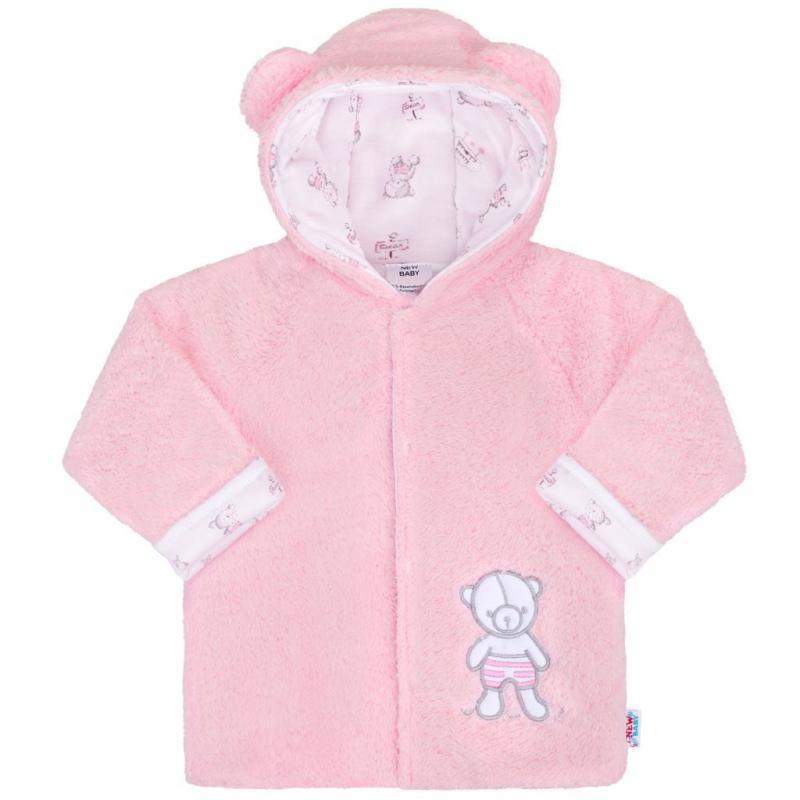 Zimný kabátik New Baby Nice Bear ružový / 56 (0-3m)