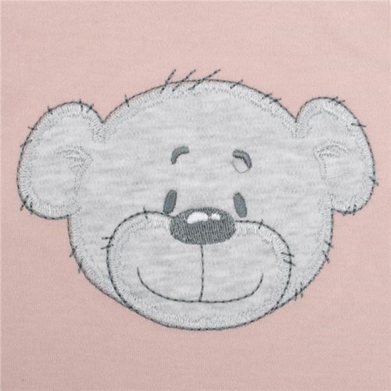 Dojčenské bavlnené body s krátkym rukávom New Baby BrumBrum old pink grey / 86 (12-18m)