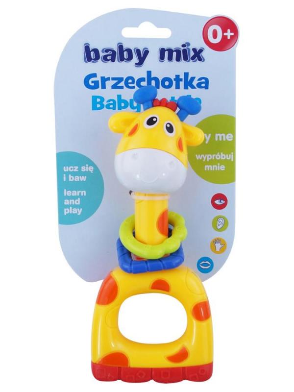 Detské hrkálka Baby Mix žltá žirafa