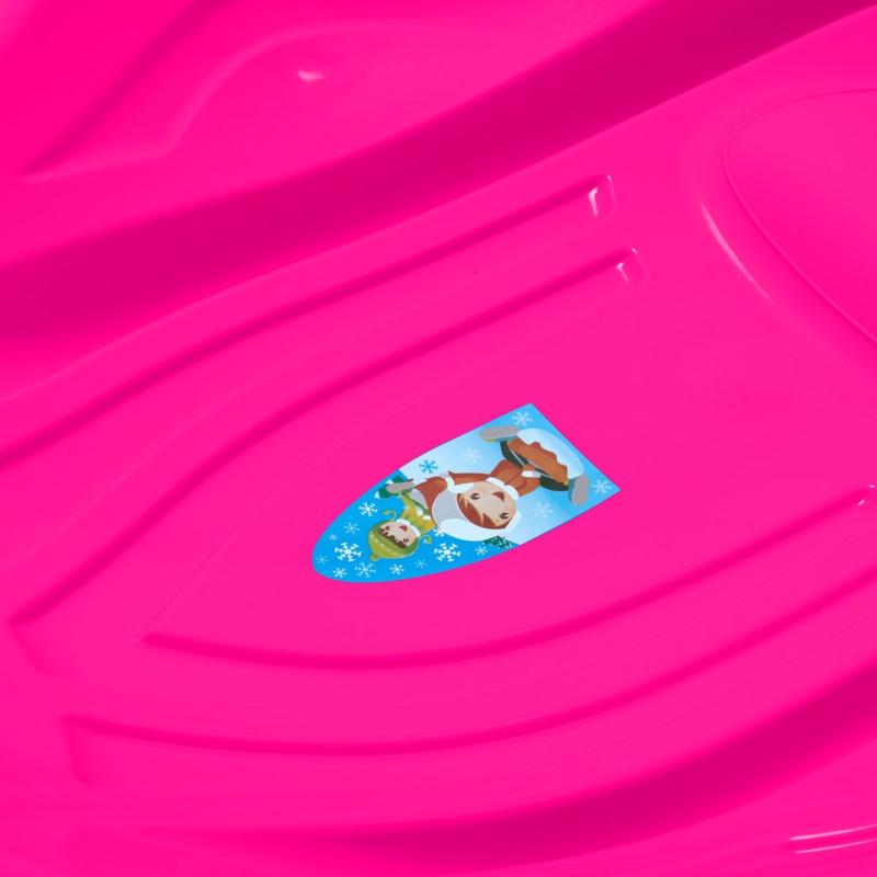 Detský sánkovací klzák Mušľa Baby Mix PREMIUM KOMFORT 80 cm ružový