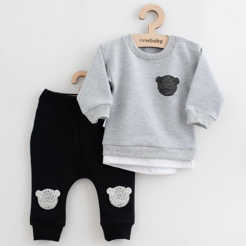 Dojčenská súprava tričko a tepláčky New Baby Brave Bear ABS sivá / 56 (0-3m)