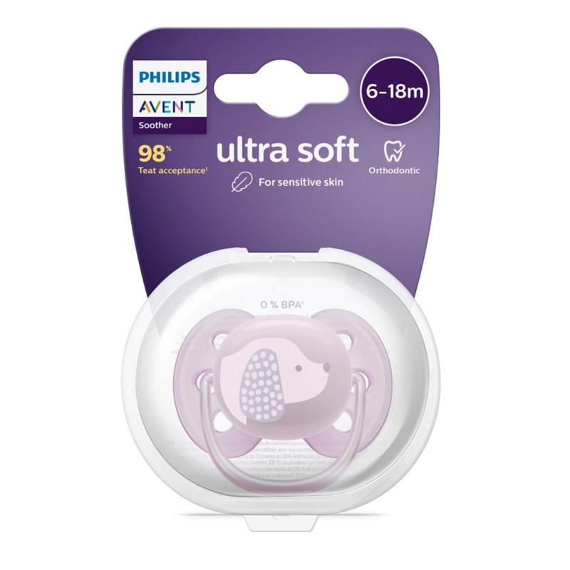 Dojčenský cumlík Ultrasoft Premium Avent 6-18 mesiacov pejsek