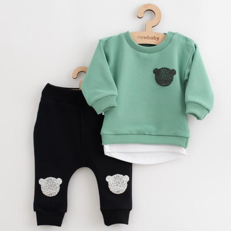 Dojčenská súprava tričko a tepláčky New Baby Brave Bear ABS zelená / 62 (3-6m)