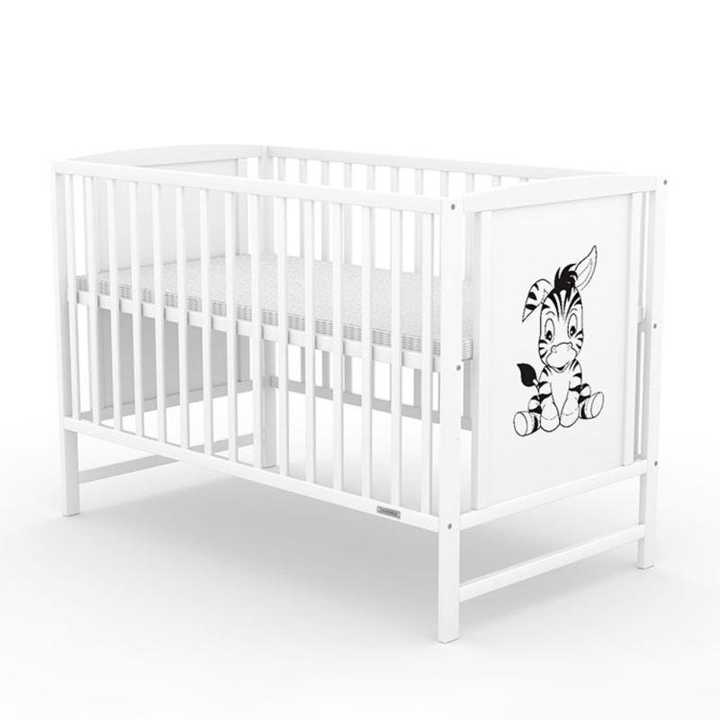 Detská postieľka New Baby BEA Zebra bielo-sivá