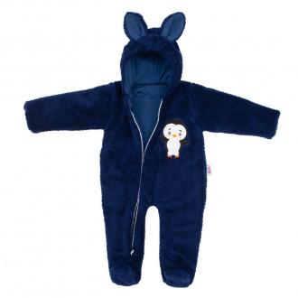 Zimná detská kombinéza New Baby Penguin tmavo modrá / 74 (6-9m)