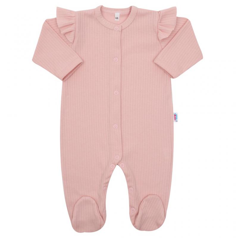 Dojčenský bavlnený overal New Baby Practical ružový dievča / 80 (9-12m)