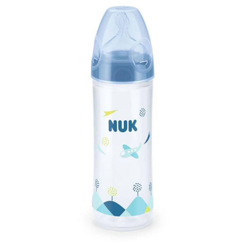 Dojčenská fľaša NUK LOVE 250 ml, 6-18 m modrá